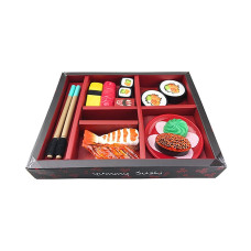 Japanese Sushi Dinner Bento Box Pretend Play cutting Food Set 21pcs