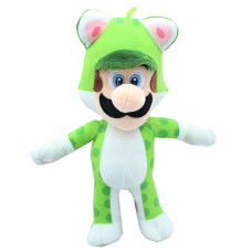 Super Mario 12 Inch character Plush Neko cat Luigi