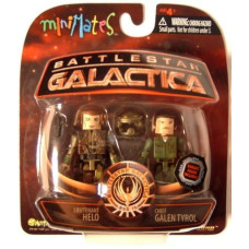 Battlestar galactica Minimates Lt Helo And chief galen Tyrol Action Figures