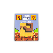 Super Mario Bros Inspired coin Box Tyvek Wallet Holds 6 cards
