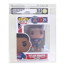 PSg Funko POP Football Vinyl Figure Kylian Mbapp graded AFA 90