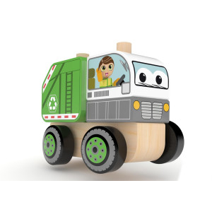 Jdore garbage Truck Wooden Stacking Toy