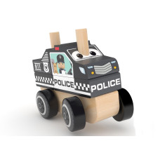 Jdore Police car Wooden Stacking Toy