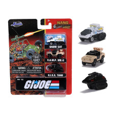 gI Joe 165 Inch Nano 3-Pack Diecast cars