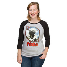 Star Wars Retro Yoda Womens Raglan T-Shirt 2X-Large