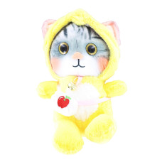 3D Lovely cat 10 Inch Plush collectible Yellow
