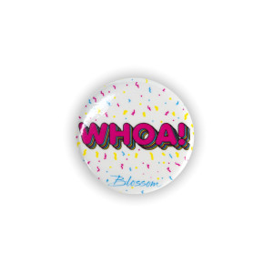 Blossom Series collectible Button Pin Whoa Measures 125 Inches