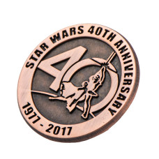 Star Wars 40th Anniversary collectible Bronze Pin, SDcc 17 Exclusive