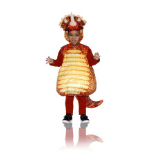 Dinosaur Red Triceratops Printed Belly Baby costume Large