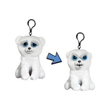 Feisty Pets 4 Plush Keychain: Karl the Snarl Polar Bear