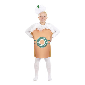 Just coffee Kids costume with Tunic & Headpiece One Size Fits Up to Size 10