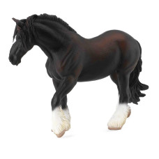 Breyer corral Pals Horse collection Black Shire Horse Mare Model Horse