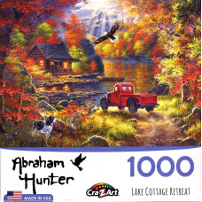 Lake cottage By Abraham Hunter 1000 Piece Jigsaw Puzzle