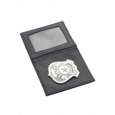 Black & Silver Police Badge In Wallet costume Set