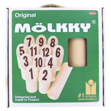 Molkky Outdoor Wooden Pin & Skittles game For 2+ Players