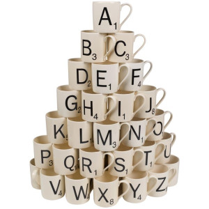 Scrabble coffee Mug - choose Your Letters Letter O