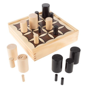 3D Tic Tac Toe Wooden Tabletop competitive Hands-On Strategy&44 Logic and Skill Board game&44 Natural Finish