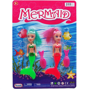 Assorted color Mermaid Doll Set&44 2 Piece - case of 72