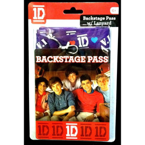 1D One Direction Backstage Pass card WLanyard