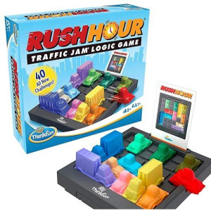 Thinkfun Rush Hour Traffic Jam Brain Game And Stem Toy For Boys And Girls Age 8 And Up - Tons Of Fun With Over 20 Awards Won, International Seller For Over 20 Years