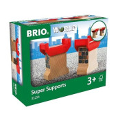 Brio World 33254 - Super Supports - 2 Piece Wooden Railway Set | Enhances Creativity | Compatible With All Brio Train Sets | Sustainability Certified | Perfect For Kids Ages 3 And Up