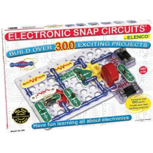 Snap circuits classic Sc-300 Electronics Exploration Kit Over 300 Projects Full color Project Manual Snap circuits Parts STEM Educational Toy for Kids 8+ 23 x 136 x 193 inches