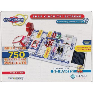 Snap Circuits Extreme Sc-750 Electronics Exploration Kit Over 750 Projects Full Color Project Manual 80 Parts Stem Educational Toy For Kids 8+