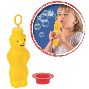Pustefix Bubble Bear 6 Oz Bubble Blowing Squeeze To Blow Toy For Kids (Assorted Colors)