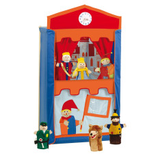 roba Punch & Judy Show: Wooden Puppet Theater - Includes 6 Hand Puppets, Free-Standing, Toddler & Kids, Ages 3+