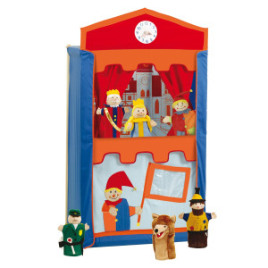 roba Punch & Judy Show: Wooden Puppet Theater - Includes 6 Hand Puppets, Free-Standing, Toddler & Kids, Ages 3+