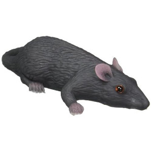 Loftus International Lifelike Rubber Mouse, Gray, Size 3 1/2 Inches