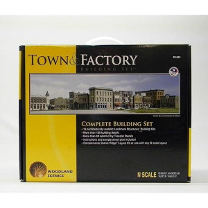 Woodland Scenics N Scale Town And Factory Building Set