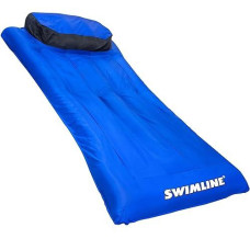 Swimline Original Fabric Covered Pool Float Mattress Lounger Raft For Adults & Kids I Comfortable Head Rest & Quick-Dry Cover For Adult Or Kid Floating & Lounging Dogs 9057