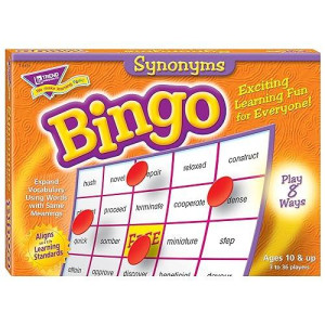 Trend Enterprises: Synonyms Bingo Game, Exciting Way For Everyone To Learn, Play 8 Different Ways, Perfect For Classrooms And At Home, 2 To 36 Players, For Ages 10 And Up