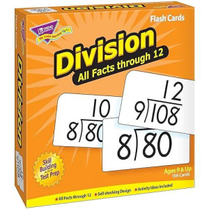 Trend Enterprises: Division All Facts Through 12 Skill Drill Flash Cards, Exciting Way For Everyone To Learn, Great For Skill Building And Test Prep, 156 Cards Included, Ages 9 And Up