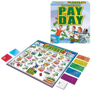 The Game Of Pay Day With Popular 1970'S Artwork By Winning Moves Games Usa, Where Players Make And Spend Money For Fun, For 2-4 Players, Ages 8+