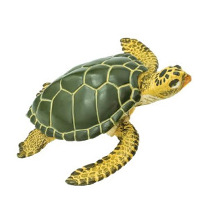 Safari Ltd. Green Sea Turtle Figurine - Detailed 3.58" Plastic Model Figure - Fun Educational Play Toy For Boys, Girls & Kids Ages 3+