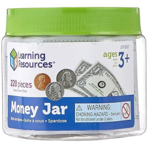 Learning Resources Money Jar, Play Money, Play Money For Kids, Counting, Bills And Coins, Homeschool, Math, Pretend Money, Ages 3+