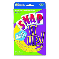 Learning Resources Snap It Up! Math: Addition And Subtraction Card Game,90 Cards, 2-6 Players, Grades 1+, Ages 6+