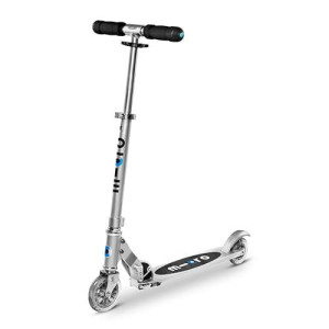 Micro Kickboard - Sprite - Two Wheeled, Fold-To-Carry Swiss-Designed Micro Scooter For Kids & Teens With Compact & Lightweight Design For Ages 6+ (Silver)