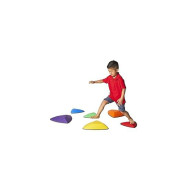 Gonge River Stones - The Original Non-Slip Stepping Stones For Kids - Balance, Coordination, Motor Skills - Vibrant Colors - Set Of 6