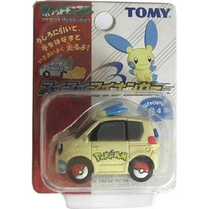 Takara Tomy Pokemon Ag Black & White Minun Plusle Pull Back Car - Blue