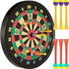 Doinkit Dart Magnetic Dartboards - Large Premium Design - 6 Kid Safe Durable Doinkit Darts - 20+ Fun Indoor Party Game For Kids And Adults