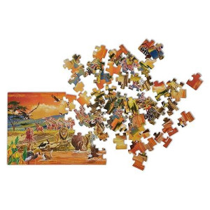 Melissa & Doug African Plains Safari Jumbo Jigsaw Floor Puzzle 100 Pc