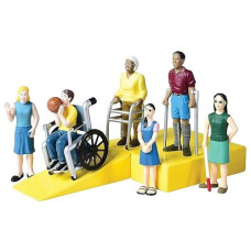 Creative Minds Marvel Education Diverse Abilities Toy Figure Set For Kids Ages 3+, Set Of 6 Inclusive Toy Figurines With Wheelchairs, Canes, And More, Multicolor