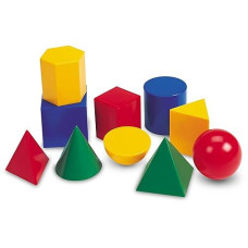 Learning Resources Large Geometric Shapes, 10 Pieces , 3"