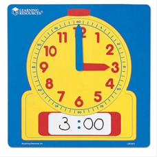 Learning Resources Write & Wipe Demonstration clock - 1 Piece, Ages 6+ Paper clocks for Teaching, First grade Learning games, Teaching Time Essentials, Homeschool Supplies, classroom Supplies