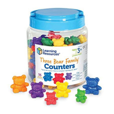 Learning Resources Three Bear Family Counters - 96 Pieces. Ages 3+ Preschool Learning Toys, Counting Toys For Toddler, Social Emotional Learning Toys, Therapy Tool