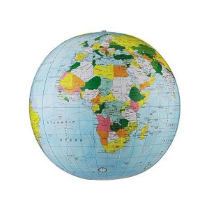 Replogle Globes Inflatable Political Globe, Light Blue Ocean, 12-Inch Diameter