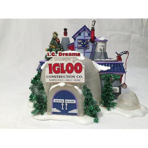 Department 56 North Pole Village I.C. Dreams Igloo Construction Company Lit Building